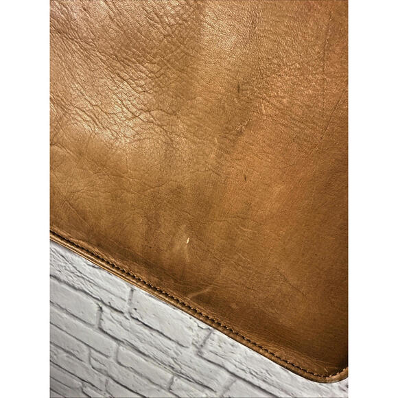 Brown Leather Kenneth Cole Laptop Computer Bag -NO Strap - Picture 7 of 9